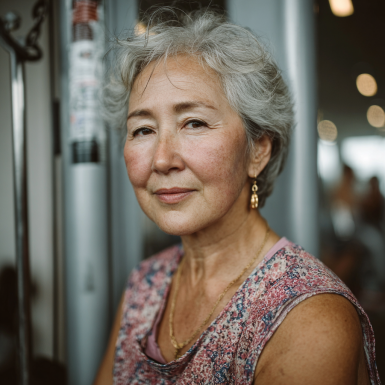 Активные люди зрелого возраста занимаются фитнесом