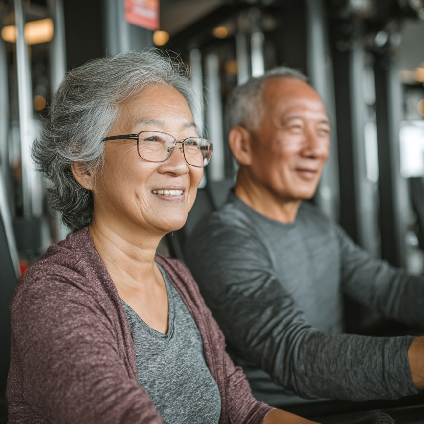 Профессиональные тренеры работают с людьми зрелого возраста